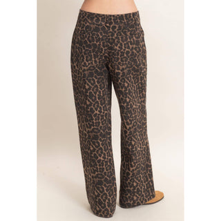 Leopard Print Wide-Leg Pants - Rise and Redemption
