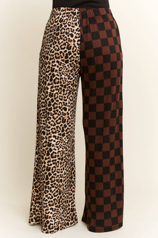 Leopard Split Checker Pant - Rise and Redemption