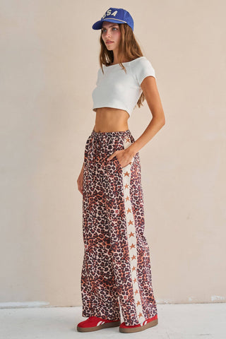 Leopard Star Stripe Pants - Rise and Redemption