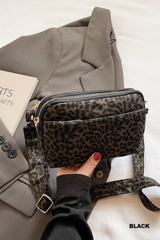 Leopard waterproof canvas crossbody bag - Rise and Redemption