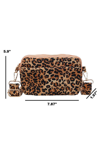 Leopard waterproof canvas crossbody bag - Rise and Redemption