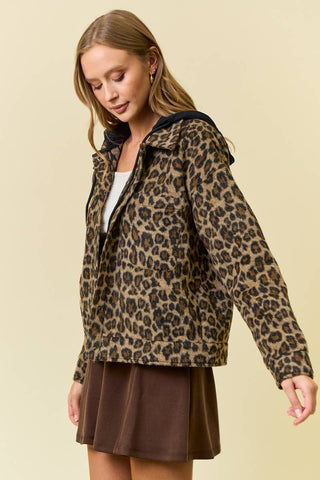 LEXI LEOPARD HOODIE JACKET - Rise and Redemption