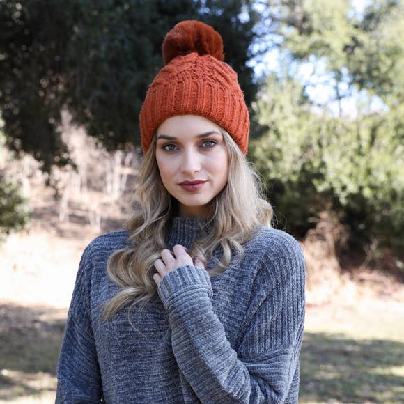 Lined Cable Knit Beanie - Rise and Redemption