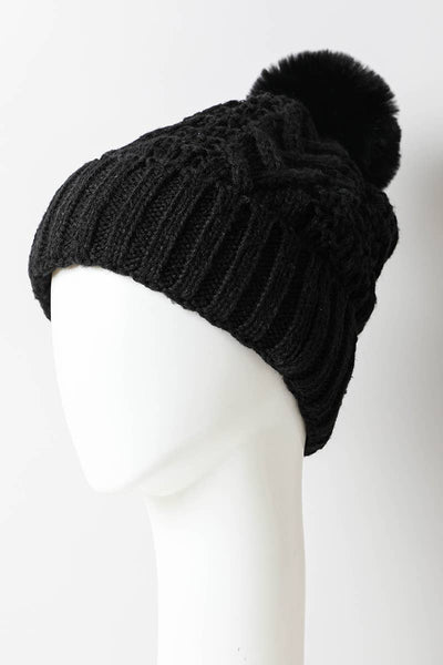 Lined Cable Knit Beanie - Rise and Redemption