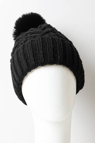 Lined Cable Knit Beanie - Rise and Redemption