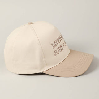 Literally Just A Girl Embroidery Two Tone Trucker Hat - Rise and Redemption