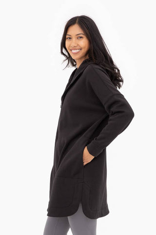 Longline Zip - Up Jacket with Hood - Rise and Redemption