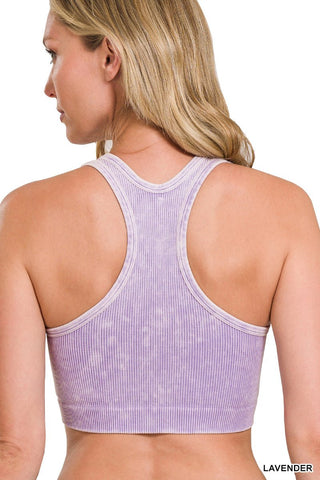 Maecy Mineral Ribbed Bralette - Rise and Redemption