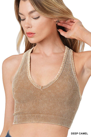 Maecy Mineral Ribbed Bralette - Rise and Redemption
