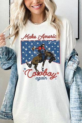 Make America Cowboy Again Graphic T Shirts - Rise and Redemption