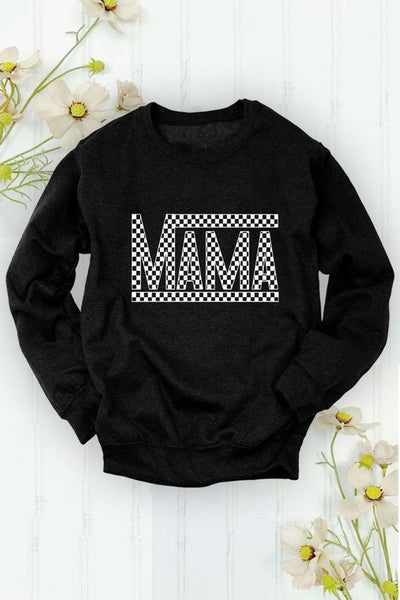 Mama Checkered Crewneck - Rise and Redemption