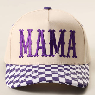 MAMA Embroidered Checkered Brim Trucker Hat - Rise and Redemption