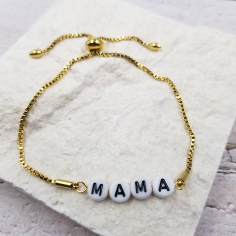 MAMA Letter Chain Bracelet - Mother's Day - Rise and Redemption
