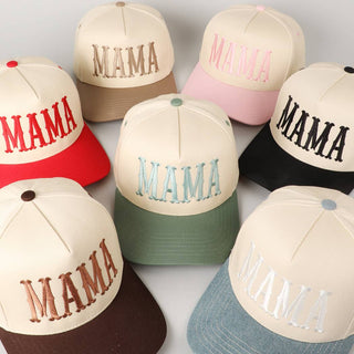 MAMA Typographic Design Embroidery Baseball Cap - Rise and Redemption