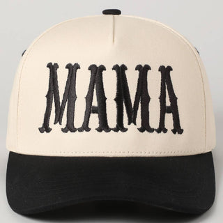MAMA Typographic Design Embroidery Baseball Cap - Rise and Redemption