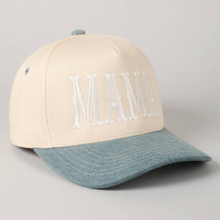 MAMA Typographic Design Embroidery Baseball Cap - Rise and Redemption