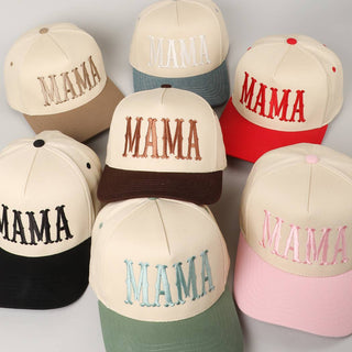 MAMA Typographic Design Embroidery Baseball Cap - Rise and Redemption