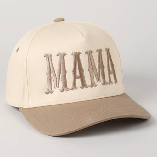 MAMA Typographic Design Embroidery Baseball Cap - Rise and Redemption