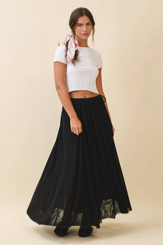 Marlene Mesh Maxi Skirt - Rise and Redemption
