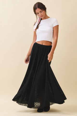 Marlene Mesh Maxi Skirt - Rise and Redemption