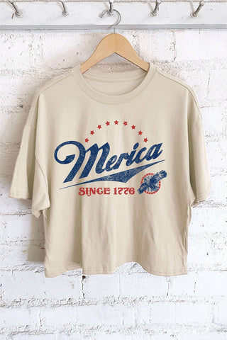 MERICA SINCE 1776 EAGLE GRAPHIC LONG CROP TOP - Rise and Redemption