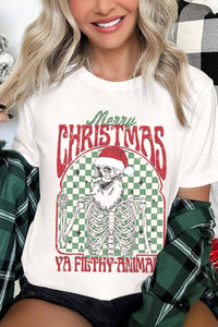 Merry Christmas Ya Filthy Animal Graphic Tee - Rise and Redemption