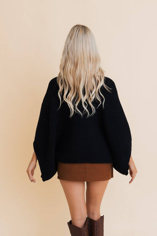 Metropolitan Rib - Knit Poncho - Rise and Redemption