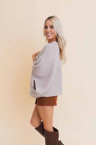 Metropolitan Rib - Knit Poncho - Rise and Redemption