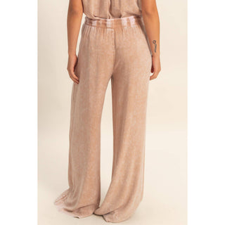 Mineral Wash Drawstring Wide Leg Pants - Rise and Redemption