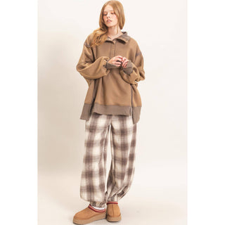 Mineral Wash Snap Collar Pullover - Rise and Redemption