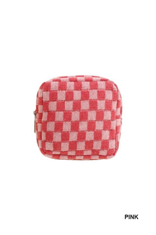 Mini Checkered Make Up Bag - Rise and Redemption