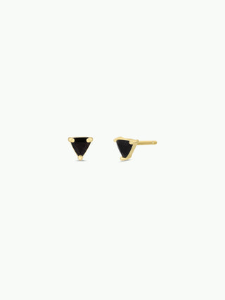 Mini Energy Gem - Black Tourmaline - Gold Earrings - Rise and Redemption