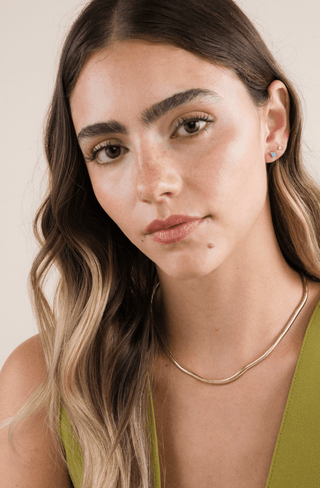 Mini Energy Gem - Fire Opal - Gold Earrings - Rise and Redemption