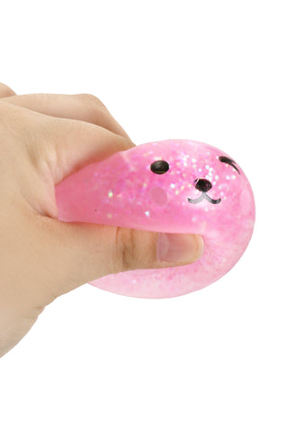 Mini Puppy Glittery Bao Dumpling Gel Slime Squishy - 2 Inch - Rise and Redemption