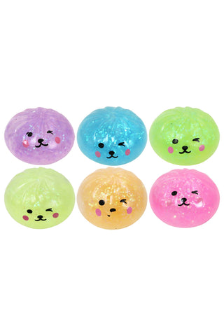 Mini Puppy Glittery Bao Dumpling Gel Slime Squishy - 2 Inch - Rise and Redemption