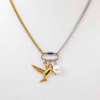 Mixed Metal Carabiner Necklace - Rise and Redemption