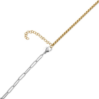 Mixed Metal Paperclip Carabiner Necklace - Rise and Redemption