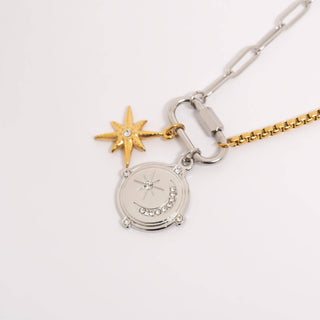 Mixed Metal Paperclip Carabiner Necklace - Rise and Redemption