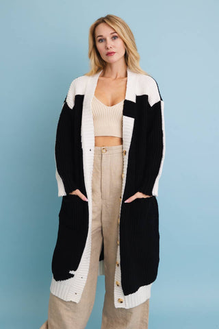 Monroe Color Block Cardigan - Rise and Redemption