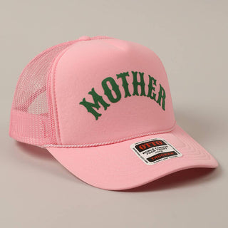 MOTHER Lettering Logo Foam Mesh Back Trucker Hat - Rise and Redemption