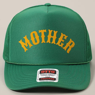 MOTHER Lettering Logo Foam Mesh Back Trucker Hat - Rise and Redemption