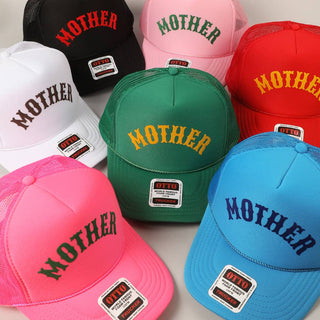MOTHER Lettering Logo Foam Mesh Back Trucker Hat - Rise and Redemption