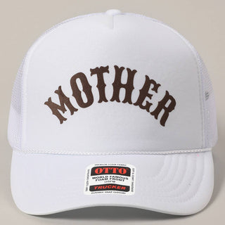 MOTHER Lettering Logo Foam Mesh Back Trucker Hat - Rise and Redemption