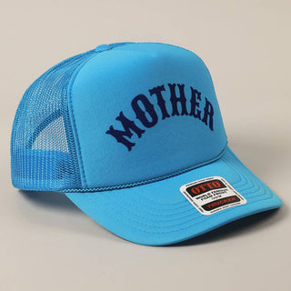 MOTHER Lettering Logo Foam Mesh Back Trucker Hat - Rise and Redemption