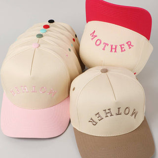 MOTHER Upside Down Lettering Embroidery Cap - Rise and Redemption