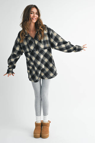 Mya Cozy Plaid Pullover - Rise and Redemption