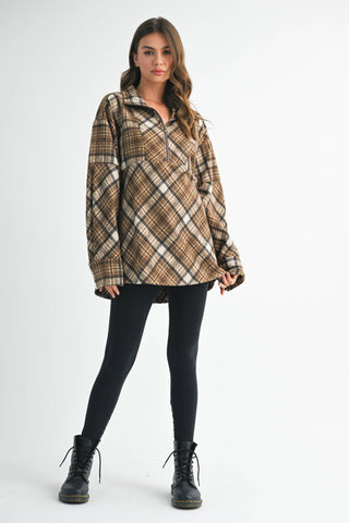 Mya Cozy Plaid Pullover - Rise and Redemption