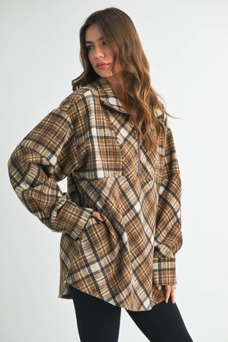 Mya Cozy Plaid Pullover - Rise and Redemption