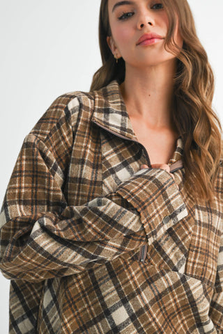 Mya Cozy Plaid Pullover - Rise and Redemption