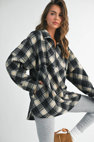 Mya Cozy Plaid Pullover - Rise and Redemption